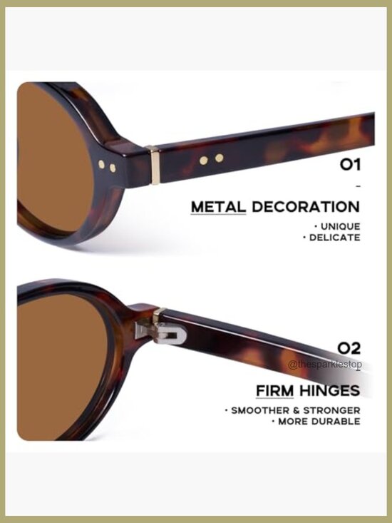 Retro Oval Sunglasses Small Trendy UV400 Protection Plastic Frames
